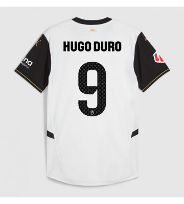 Valencia Hugo Duro #9 Primera Equipación 2024-25 Manga Corta